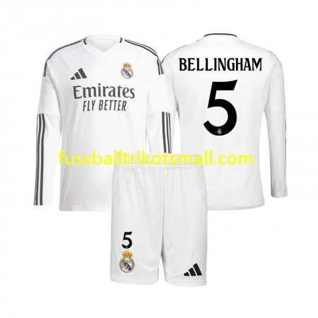 Fußballtrikots Real Madrid Jude Bellingham 5 Kinder 2024-2025 Langarm Heimtrikotsatz kaufen